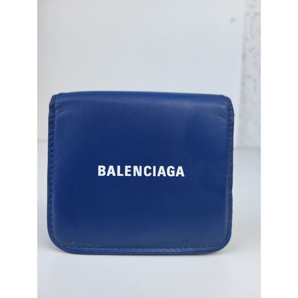 Balenciaga Wallet Blue Leather Small - Picture 2 of 7